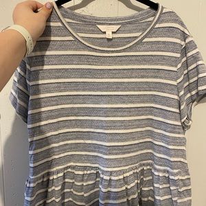 Lauren Conrad striped peplum shirt